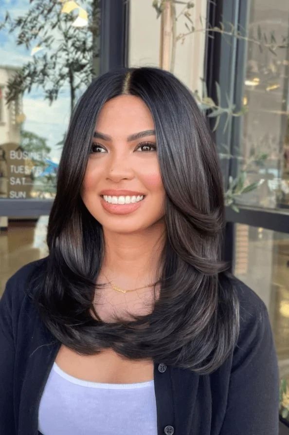 Visual Idea β Parted In The Middle Winter Hairstyles for Plus Size Women
