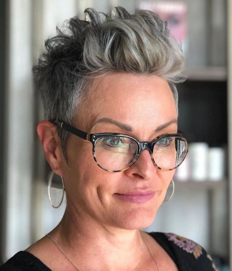Ear Visual Idea — Winter Hairstyles for Gray Hair