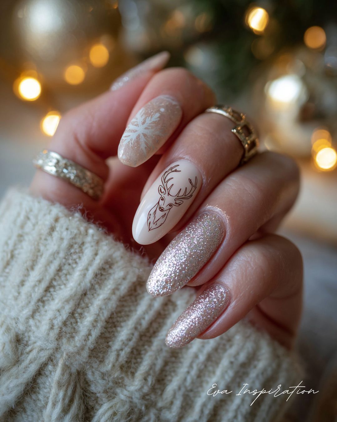 Winter Christmas Visual Idea Winter Christmas Visual Idea β Sparkly Winter Nails
