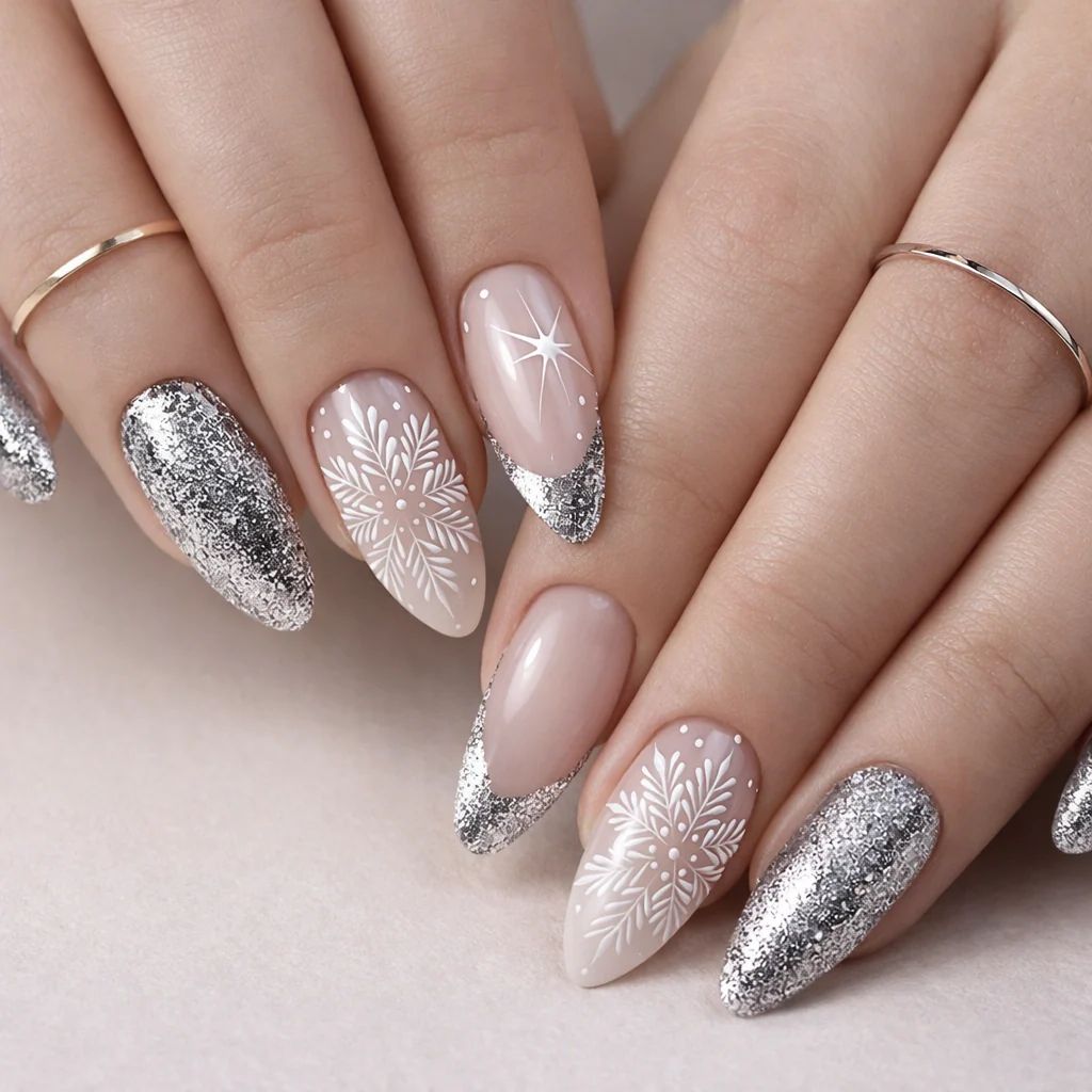 Winter Holidays Visual Idea Winter Holidays Visual Idea β Sparkly Winter Nails