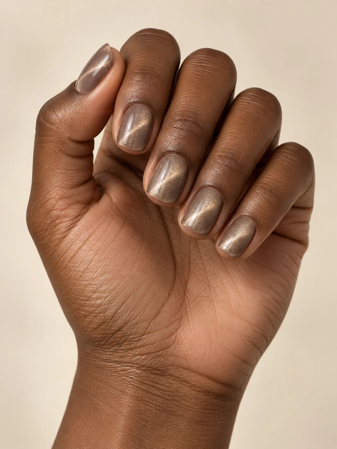 Cat-Eye Visual Idea Cat-Eye Visual Idea β Winter Champagne Nails