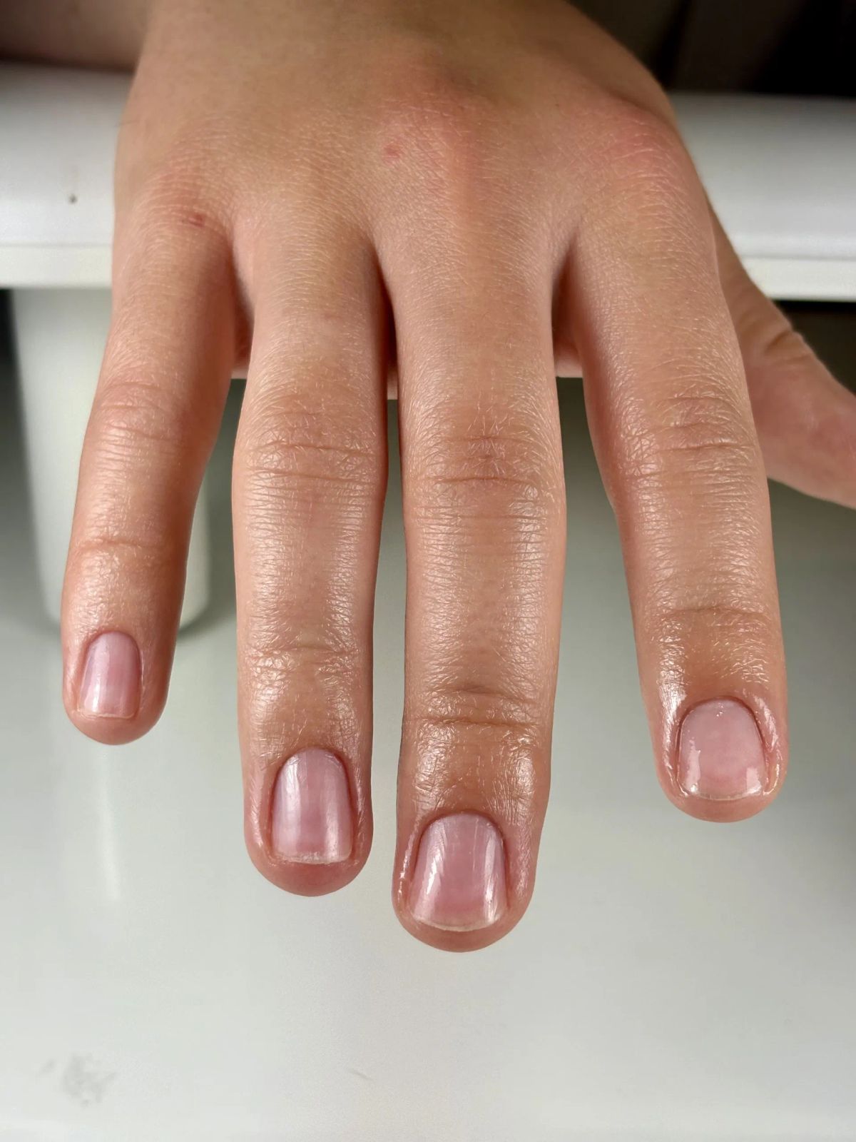 Short Natural Pink Sheer Short Natural Pink Sheer β Clean Girl Winter Nails