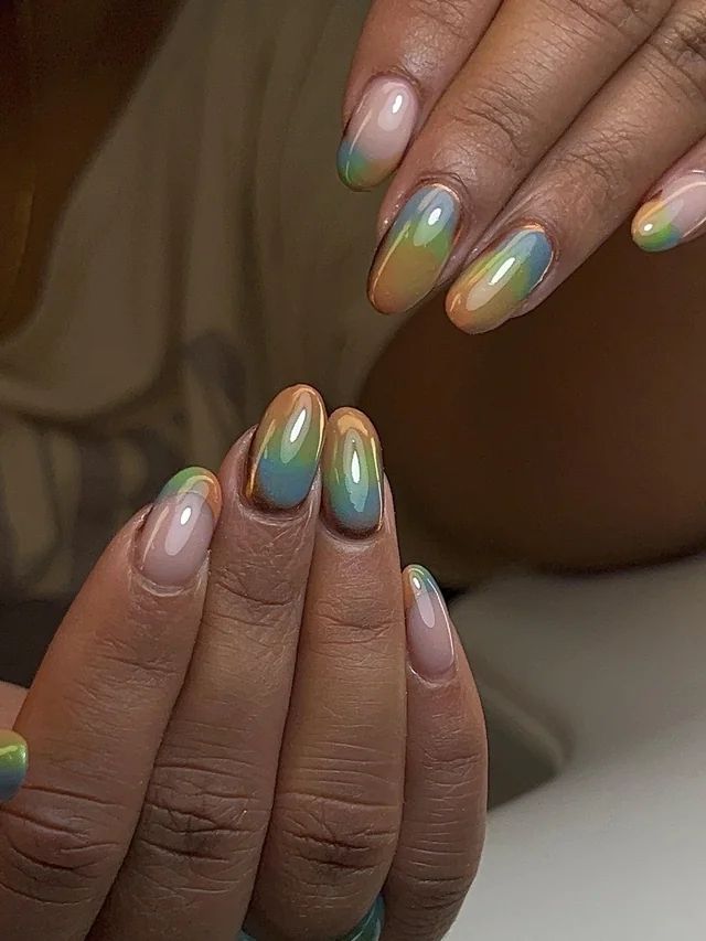 Multi-Color Aura Gradient Multi-Color Aura Gradient β Winter Aura Nails