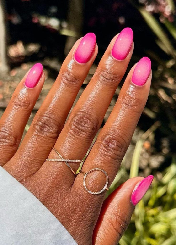 Vibrant Pink to Lighter Pink Aura Vibrant Pink to Lighter Pink Aura β Winter Aura Nails