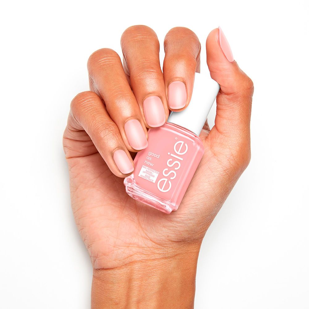 Soft Pink Matte Short Square Nails — Winter Nail Colors for Brown Skin