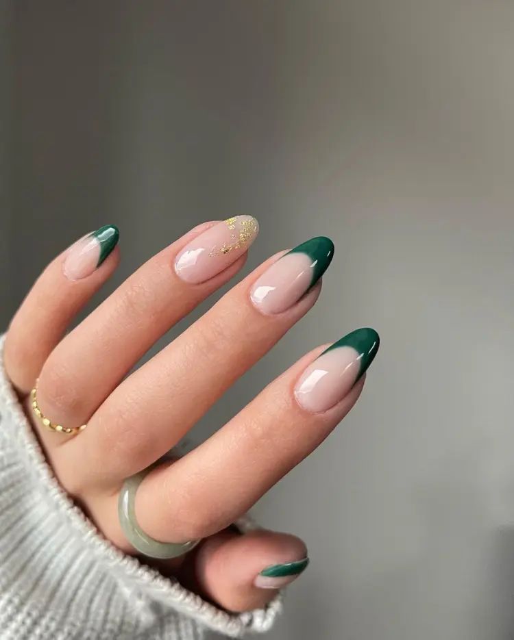 Visual Idea — Adding A Touch Of Sparkle — Christmas Almond Nails 2026